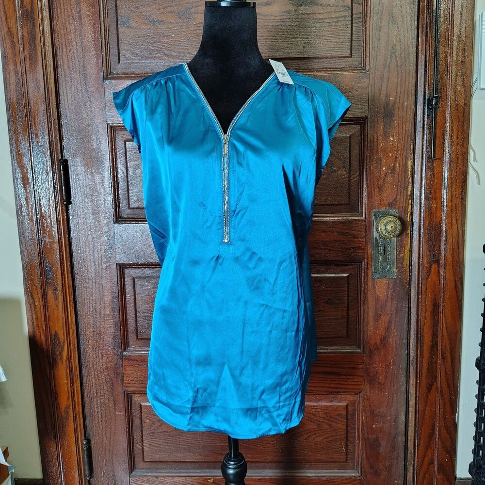 VTG Satin Bling Corp Core Sleeveless Top  Wmns L NWTS/T701